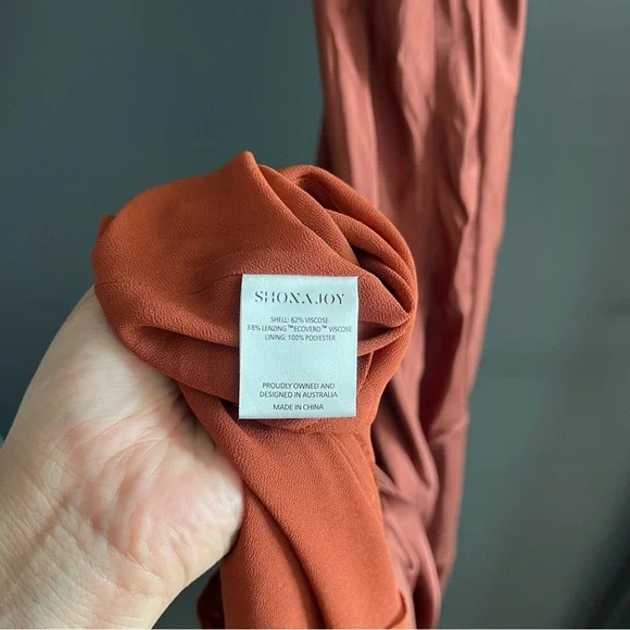 Shona Joy Belkis Contrast Plunged Cross Back Maxi Dress Size 4 NEW! With tags! - Picture 13 of 16